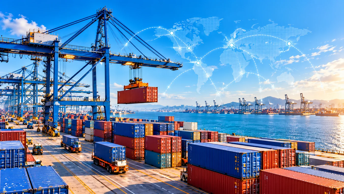 Trivami international container cargo logistics vessel